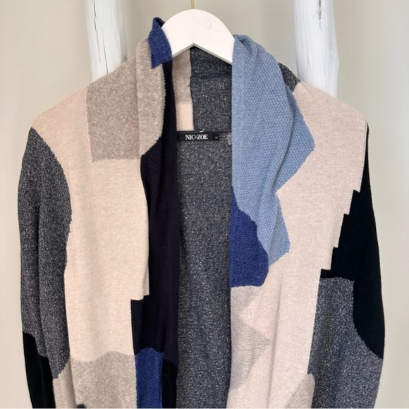 Nic + Zoe Women’s Overland Open Front Cardigan Sweater SZ L - Picture 4 of 15